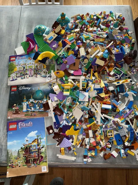 LEGO Friends Disney Huge Mixed Lot 41450 41703 43181 Figures Manuals Parts