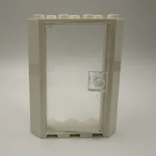 1x Lego Door Frame 4x4x6 White Corner Window Clear Door  60616 28327
