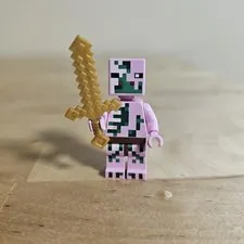 Lego Zombie Pigman Minifigure, Minecraft MIN021 W/ Sword