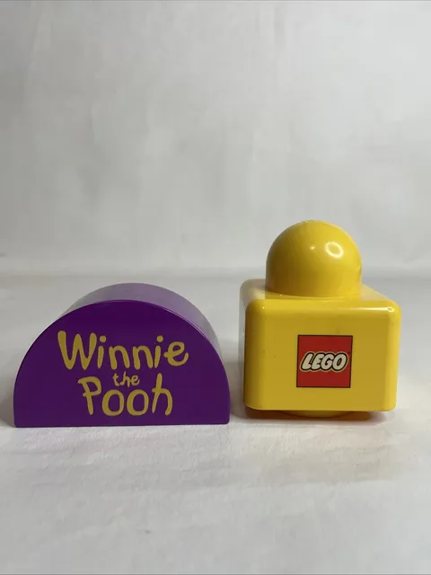 LEGO Duplo Primo Yellow Building Block & Winnie The Pooh Purple Arch Block
