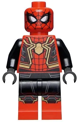 LEGO® Minifigure Super Heroes sh0778 Spider-Man Black and Red Suit Large Gold