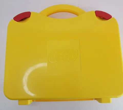 Lego Yellow Carrying Case and Contents and Adjustable Compartments - Travel 2012