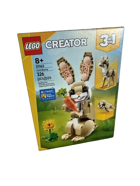New LEGO Creator 3-in-1 Cute Bunny Set 31162 326 Pieces Building Set -