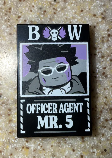 LEGO One Piece “Wanted Poster” Dossier Officer Agent Mr. 5 