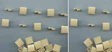 LEGO x 40 Tan Slope, Curved 2 x 2 x 2/3