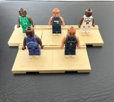 LEGO NBA Minifigure Lot of 5 - Garnett, Nash, Kidd, Pierce, Malone HOF/STARS