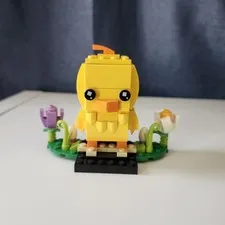 LEGO Brick Headz Easter Chick w/ Flowers 40350 Retired used no box no manual  