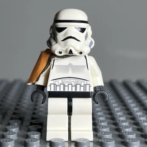 Lego Storm Sandtrooper Minifigure Star Wars 7659 SW0109A W/ Orange Pauldron 3D