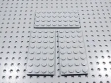 LEGO Lot of 3 Light Bluish Gray 4x8 Plates BB