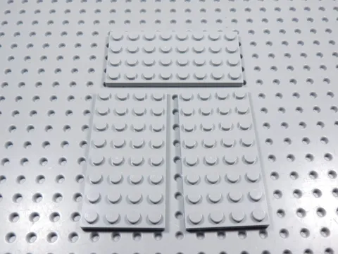 LEGO Lot of 3 Light Bluish Gray 4x8 Plates BB