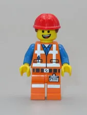 LEGO Emmet hardhat orange outfit minifigure Lego Movie