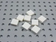 LEGO Lot of 8 White 1x1 Smooth Tiles Plates BH