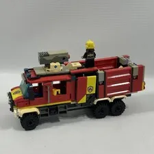 LEGO City Fire 6-Wheel Fire Truck Vehicle W/ Firefighter Minifigure Toy Set