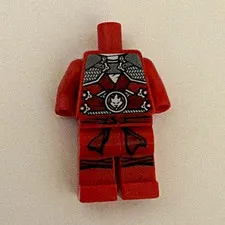 LEGO Red Minifigure Torso & Legs Printed Armor Emblem Design - 2 Pieces