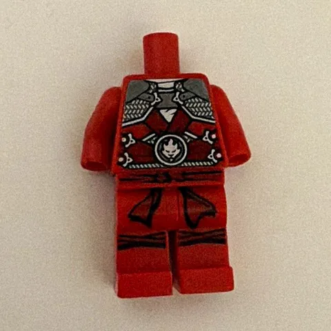 LEGO Red Minifigure Torso & Legs Printed Armor Emblem Design - 2 Pieces