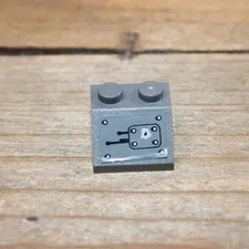LEGO Alien Conquest Dark Bluish Gray Slope 45 2x2 Bolted Panel and Bullet Hole