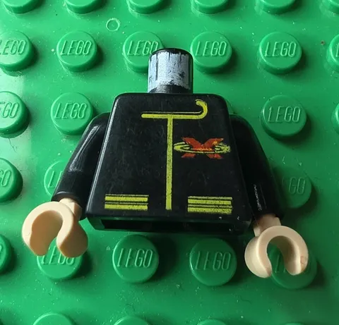 LEGO Minifigure Torso Aquazone Black Printed X Logo L0519