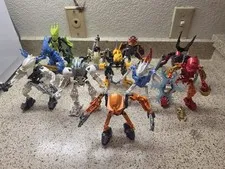Lego Bionicle Lot Of 11 Av Matoran, Agori, Stars Incomplete