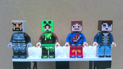 LEGO Minifigure Minecraft min038 min039 min040 min041 Minecraft Skin