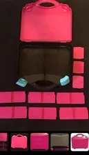 NEW Lego Girls Boys Pink Carrying Case Storage Container Box extra pink Dividers