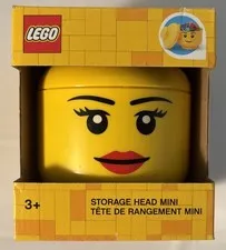 LEGO Mini Girl Storage Head Yellow Female Minifigure Container Box 4033 NEW