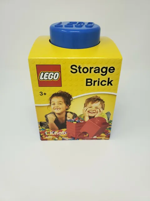 New Lego One Knob Blue Storage Brick