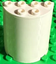 LEGO Cylinder Half 2 x 4 x 4 WHITE