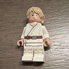 LEGO Minifigure Figure w/ Blond Hair White Outfit Plastic