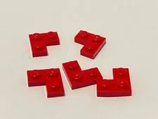 Lego 2420 Red Replacement Add-on Pieces Parts Lot of 5