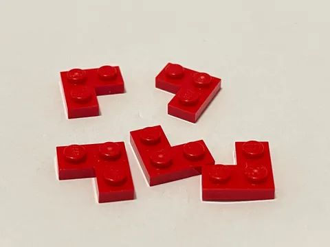 Lego 2420 Red Replacement Add-on Pieces Parts Lot of 5