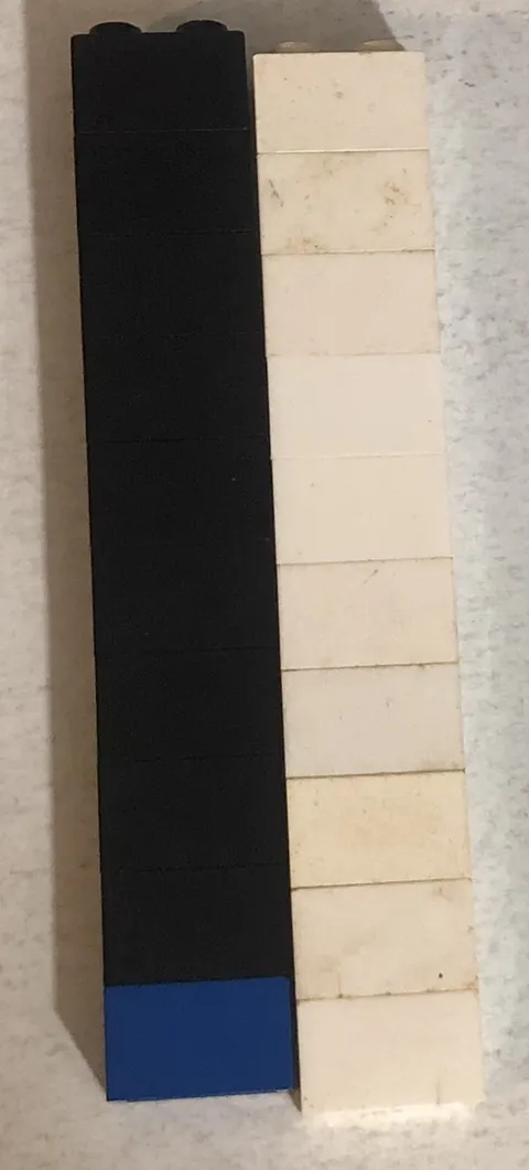 Lego Bricks Lot Of 20 Pieces Parts 2 Pegs Toy Toys Black And White Blue