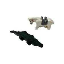 LEGO Horse And Crocodile Mini Figure Minfig Loose (LOT Of 2)