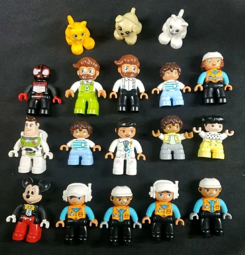 LEGO Duplo Figure Characters Disney People Mickey Cat Dog Spider-Man Buzz Lot *