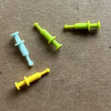 LEGO Minifigure Accessory Syringe Tool Pieces (4 Qty) Multicolor 