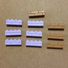 Lot Of 10 LEGO PARTS 1x4 Modified Brick w Masonry Profile #15533