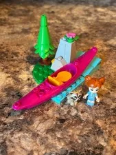 Lego Friends Ava Minifigure Raccoon Magenta Kayak Pine Tree Forest River