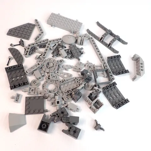 LEGO Parts - Assorted Light/Dark Bluish Gray Bulk Pieces - QTY 81 pc (4.1 oz)