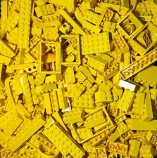 LEGO Yellow Bulk +200 Mixed Bricks and Pieces *CLEAN*