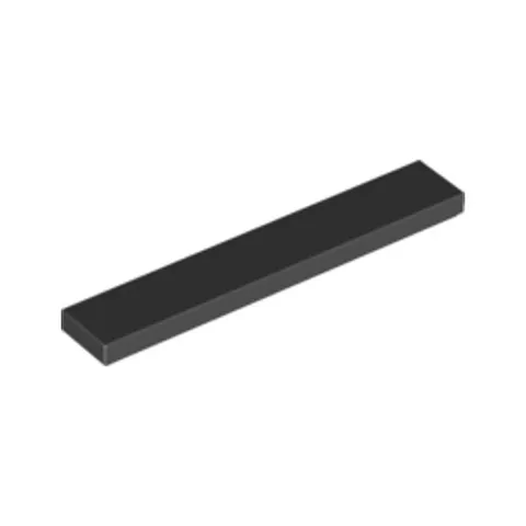 Lego Briques Pièces 10x Noir 1x6 Carreau Plat Mince sans Clou 663626 6636 Neuf