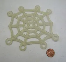 Lego Duplo CLEAR TRANSLUCENT SPIDER WEB Specialty 8x8 Block 1999 Sparkles