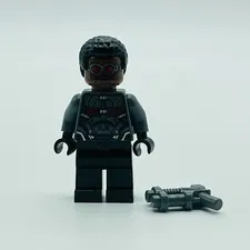 Lego Minifigure Falcon Dark Bluish Gray and Black Suit sh503 Avengers