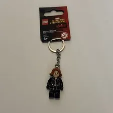 LEGO - Super Heroes - Avengers - Black Widow MiniFigure Keychain. Free Ship. C3