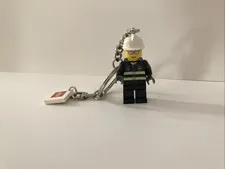 Lego Firefighter Minifigure Keychain