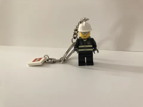 Lego Firefighter Minifigure Keychain