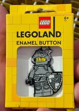 2026 Legoland California Enamel Button LEGO Castle Knight & Shield New