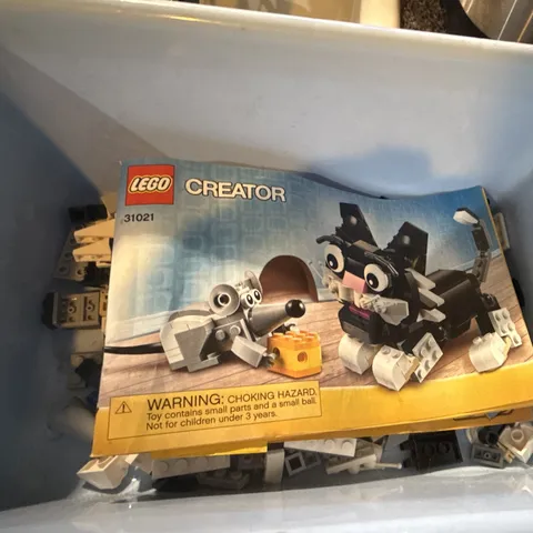 LEGO Creator CAT /MOUSE Bulk Lot Bricks & Pieces w/ Instructions - INCOMPLETE