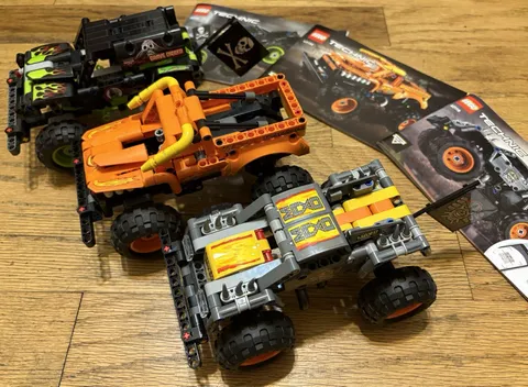 LEGO TECHNIC Monster Jam Lot of 3 COMPLETE Sets 42118,42119,42135