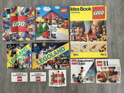 vtg 70s 80s Lego Idea Book No 2 Assortment Guide Catalog Legoland Lot of 10