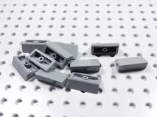 LEGO Lot of 10 Dark Bluish Gray 1x2x2/3 Slopes BE