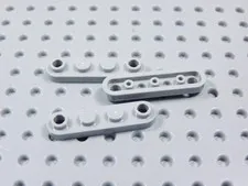 LEGO Lot of 3 Light Bluish Gray 1x4 Rounded Corner Plates w/ Open End Studs BR